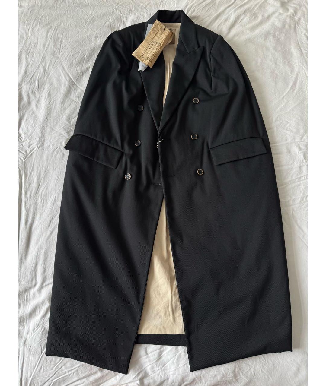 UMA WANG Черное шерстяное пальто, фото 3