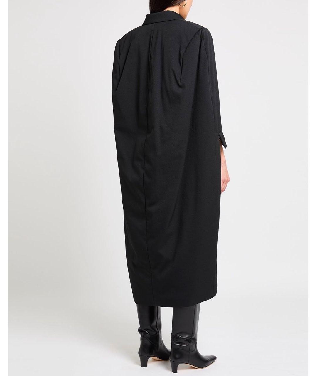 UMA WANG Черное шерстяное пальто, фото 7