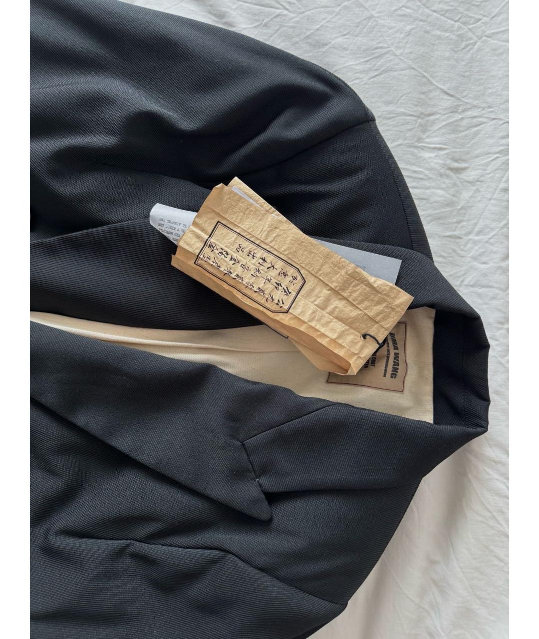 UMA WANG Черное шерстяное пальто, фото 4