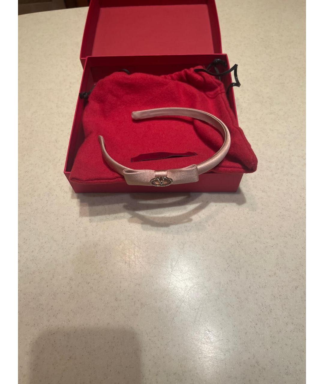 VALENTINO Розовый ободок, фото 3