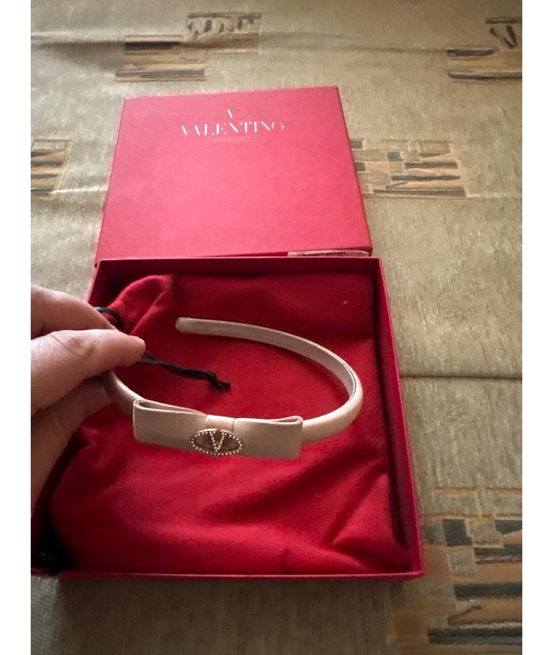 VALENTINO Розовый ободок, фото 2