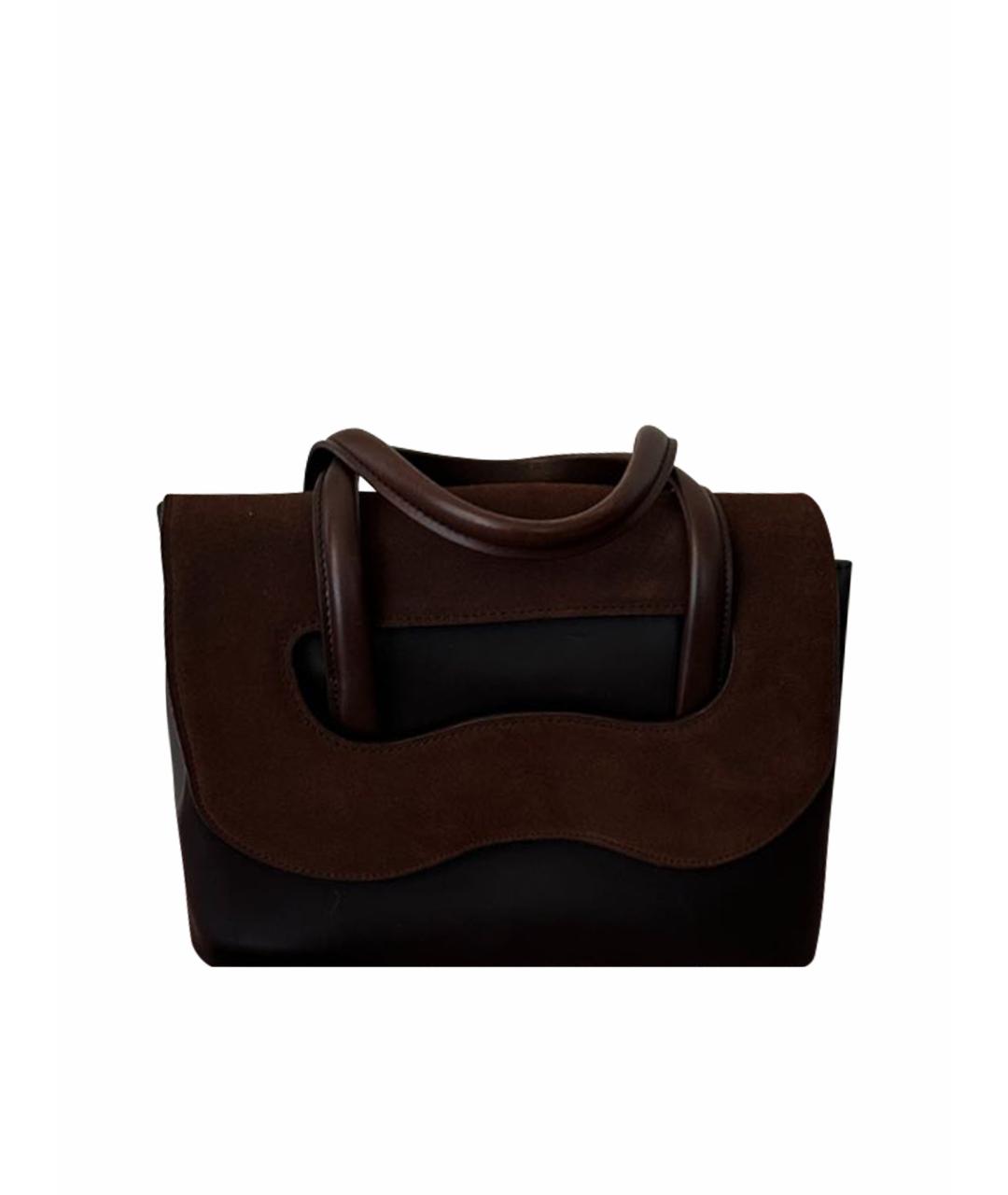 LORO PIANA Коричневая кожаная сумка через плечо, фото 1