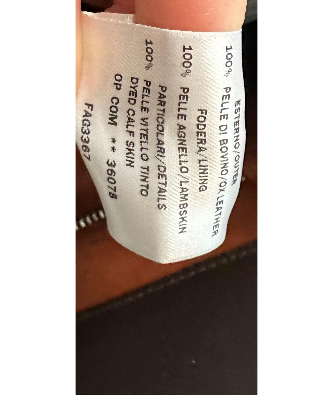 LORO PIANA Коричневая кожаная сумка через плечо, фото 8