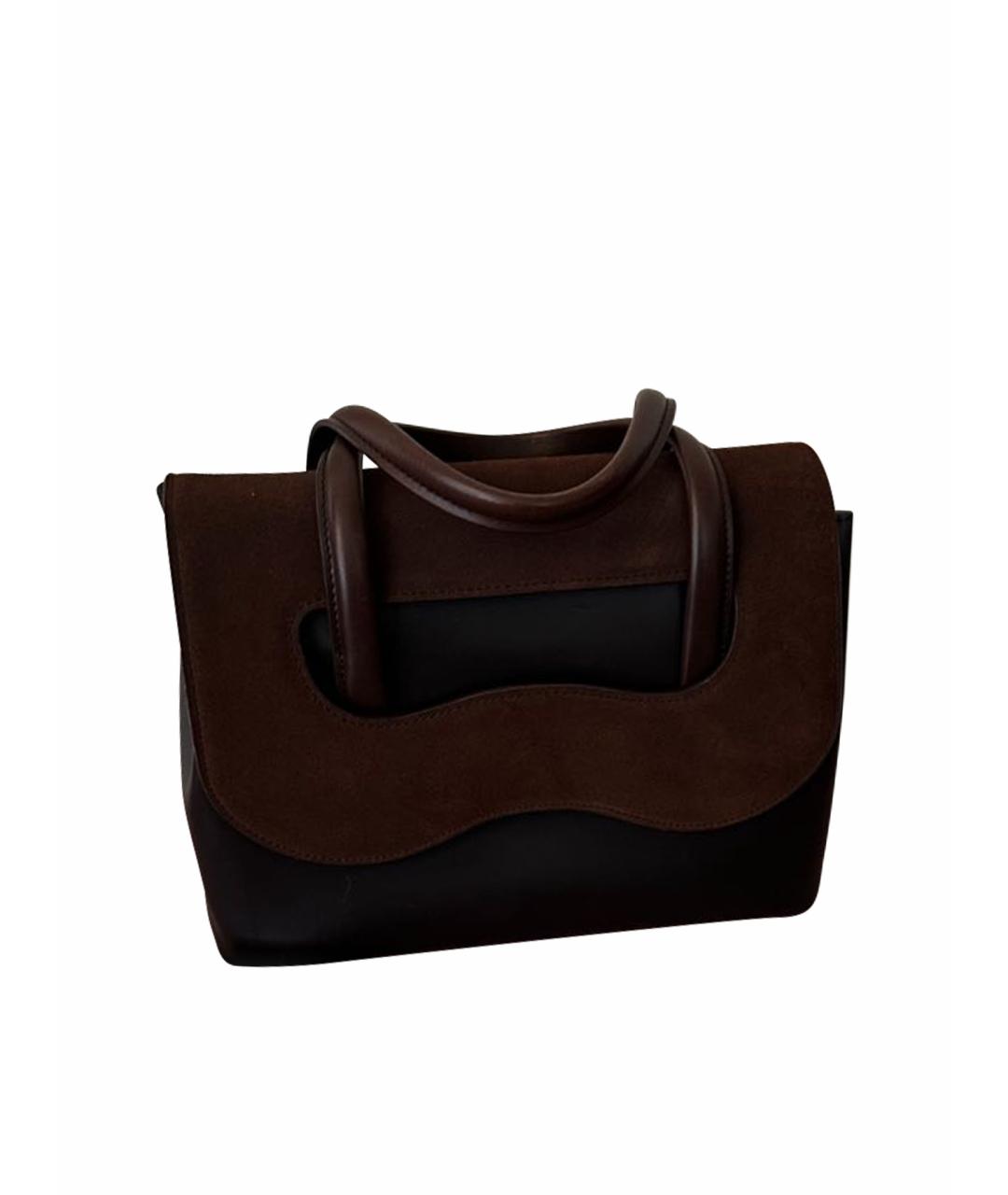 LORO PIANA Коричневая кожаная сумка через плечо, фото 9