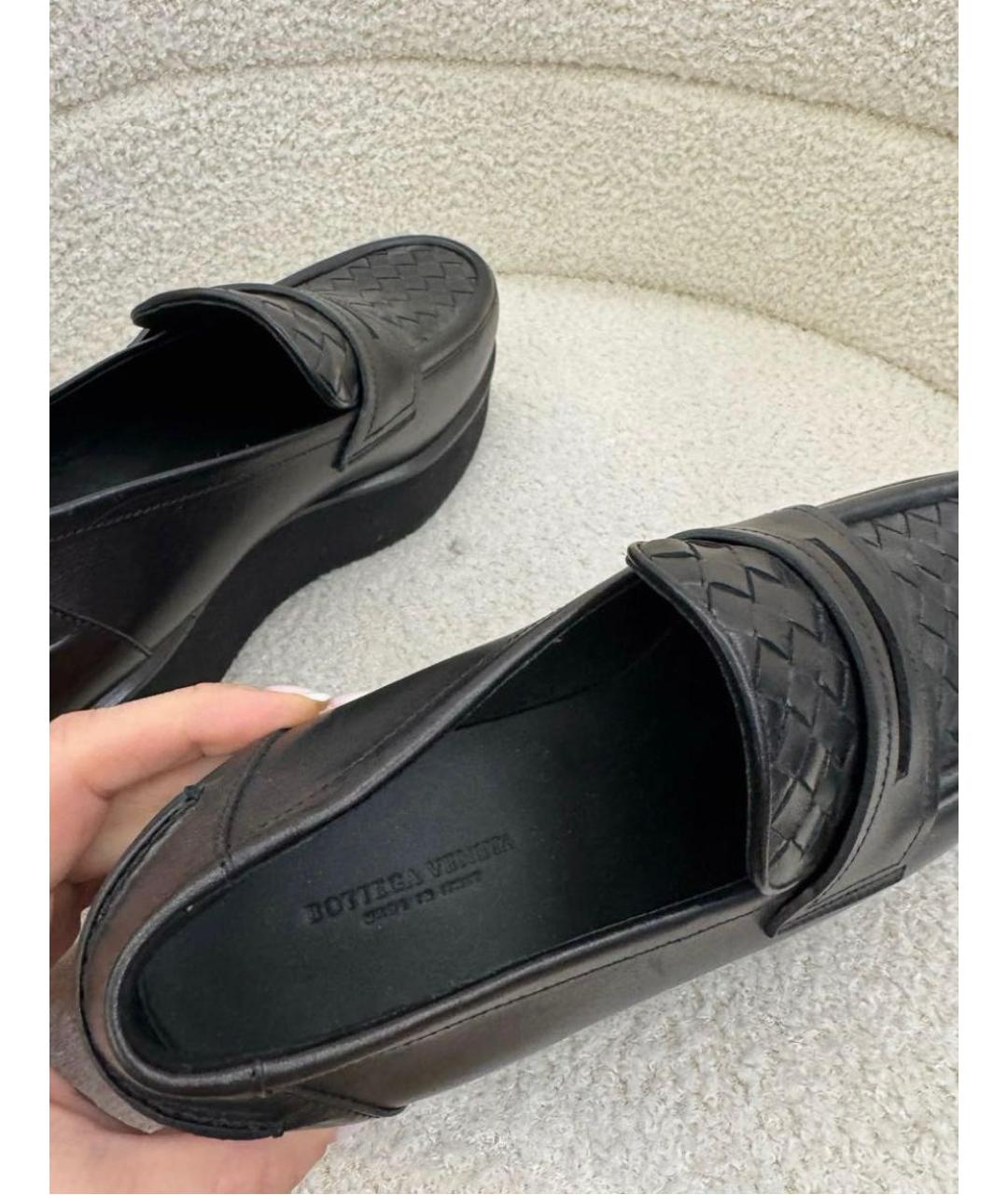 BOTTEGA VENETA Черные кожаные лоферы, фото 3