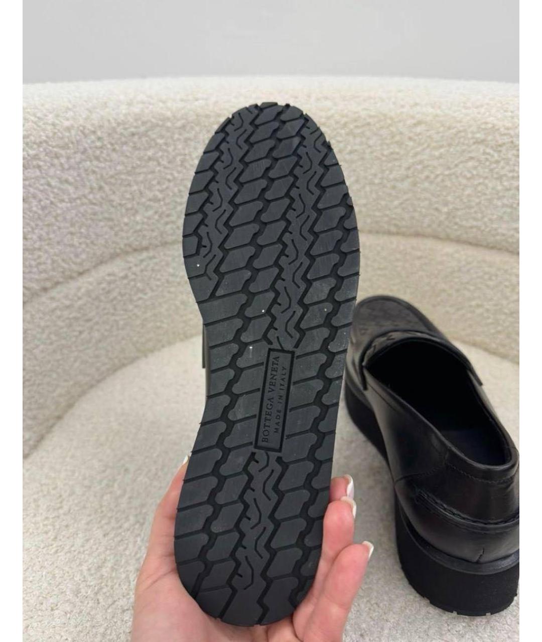 BOTTEGA VENETA Черные кожаные лоферы, фото 4