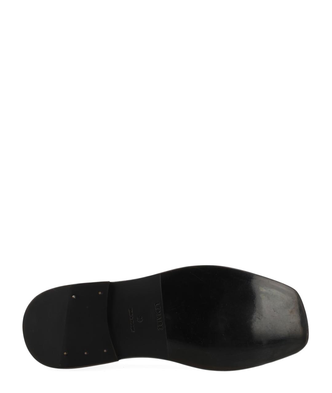 LEMAIRE Черные кожаные балетки, фото 4