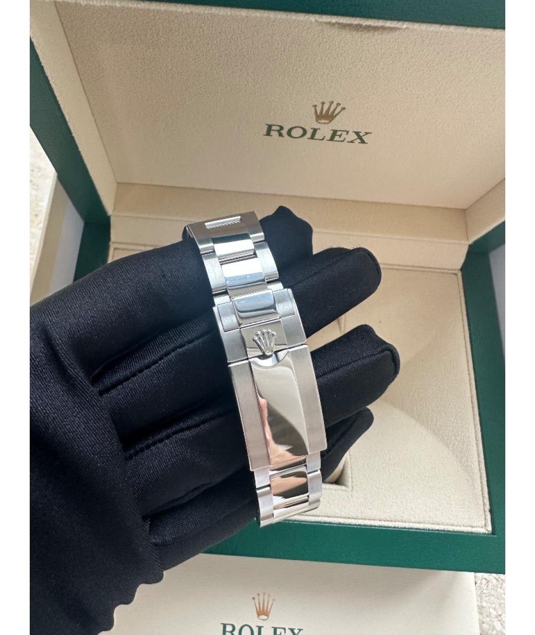 ROLEX Серые платиновые часы, фото 6