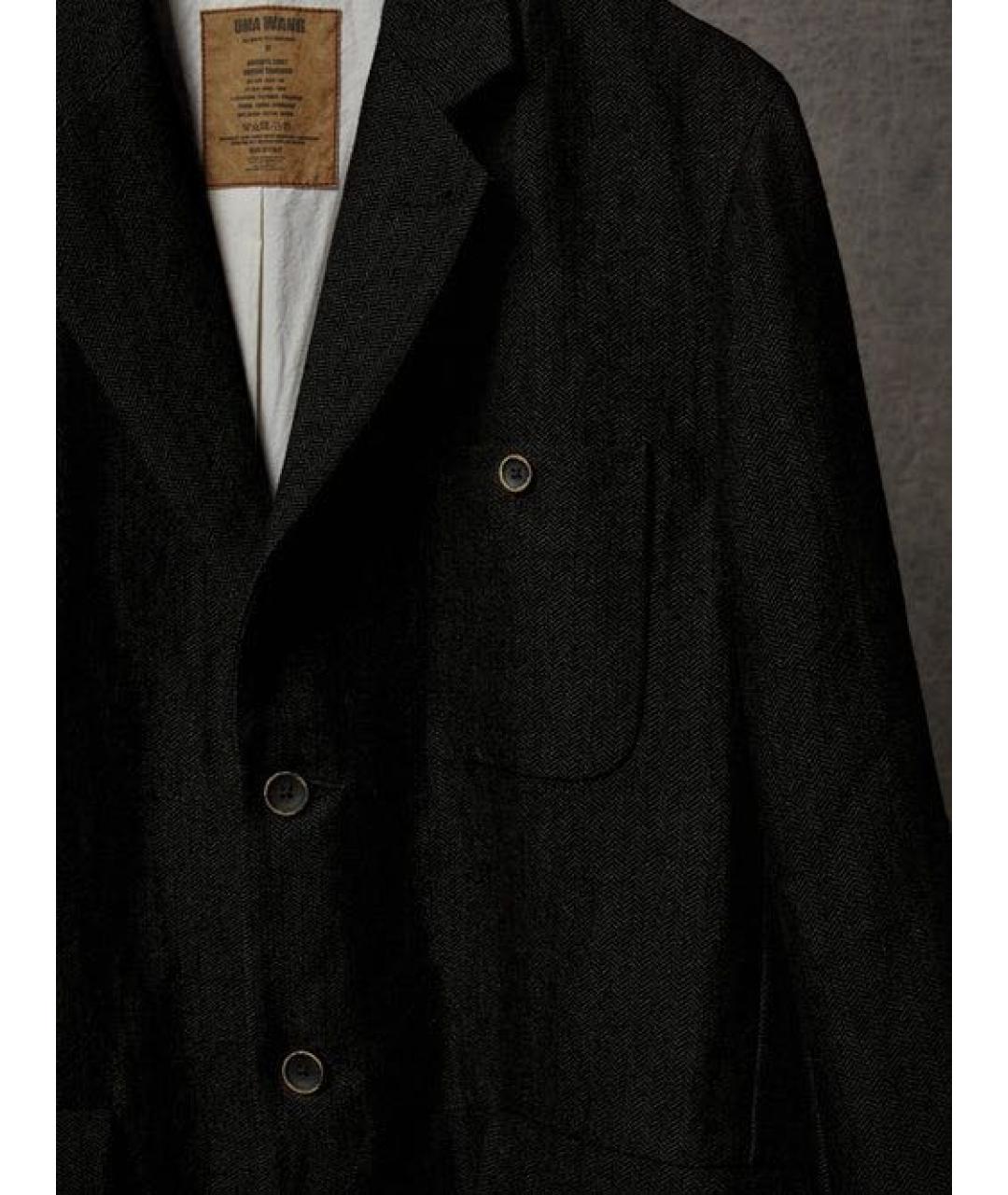 UMA WANG Черное шерстяное пальто, фото 2