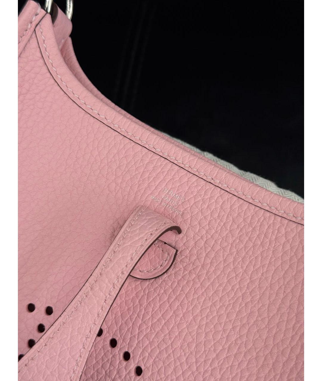 HERMES Розовая кожаная сумка через плечо, фото 5