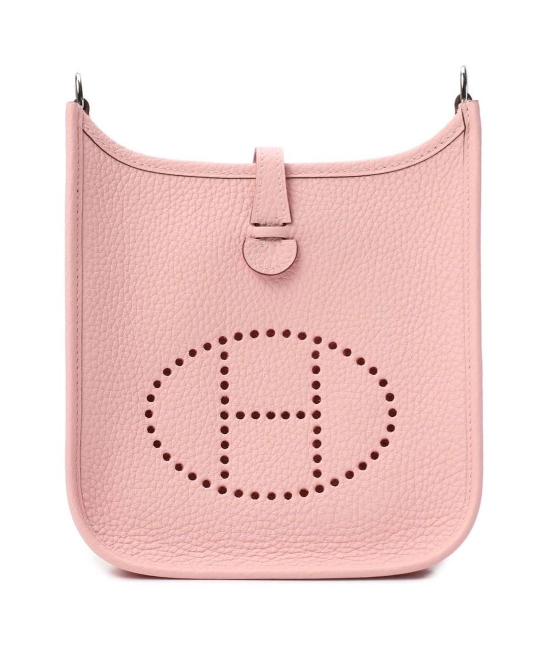 HERMES Розовая кожаная сумка через плечо, фото 1