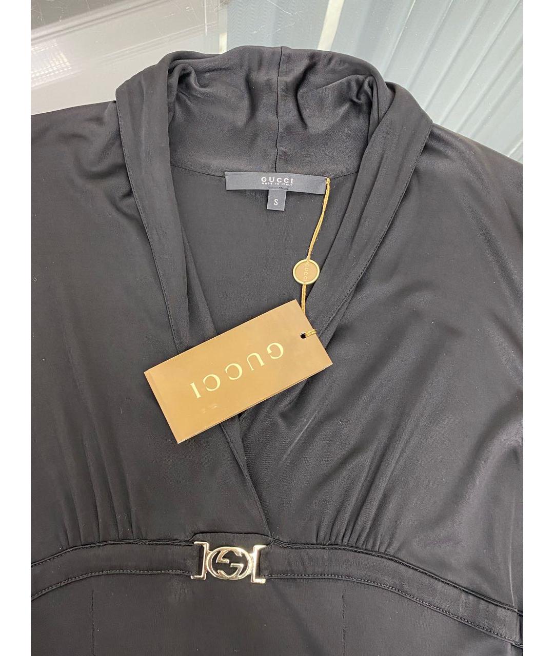 GUCCI Черное вискозное вечернее платье, фото 3