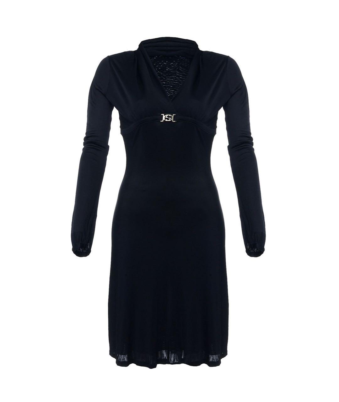 GUCCI Черное вискозное вечернее платье, фото 9