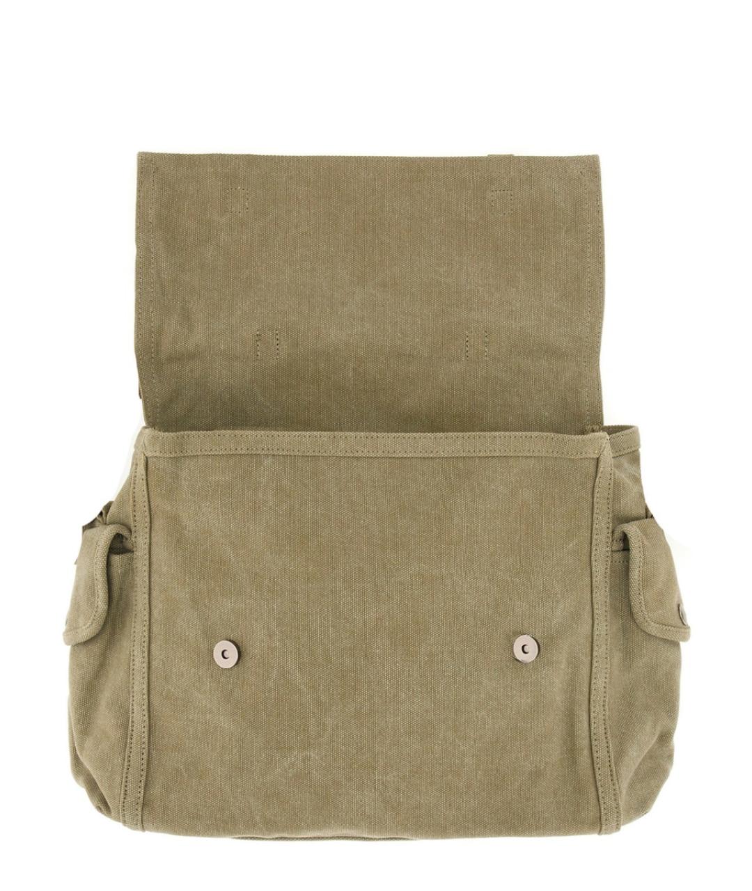 A.P.C. Хаки хлопковая сумка на плечо, фото 3