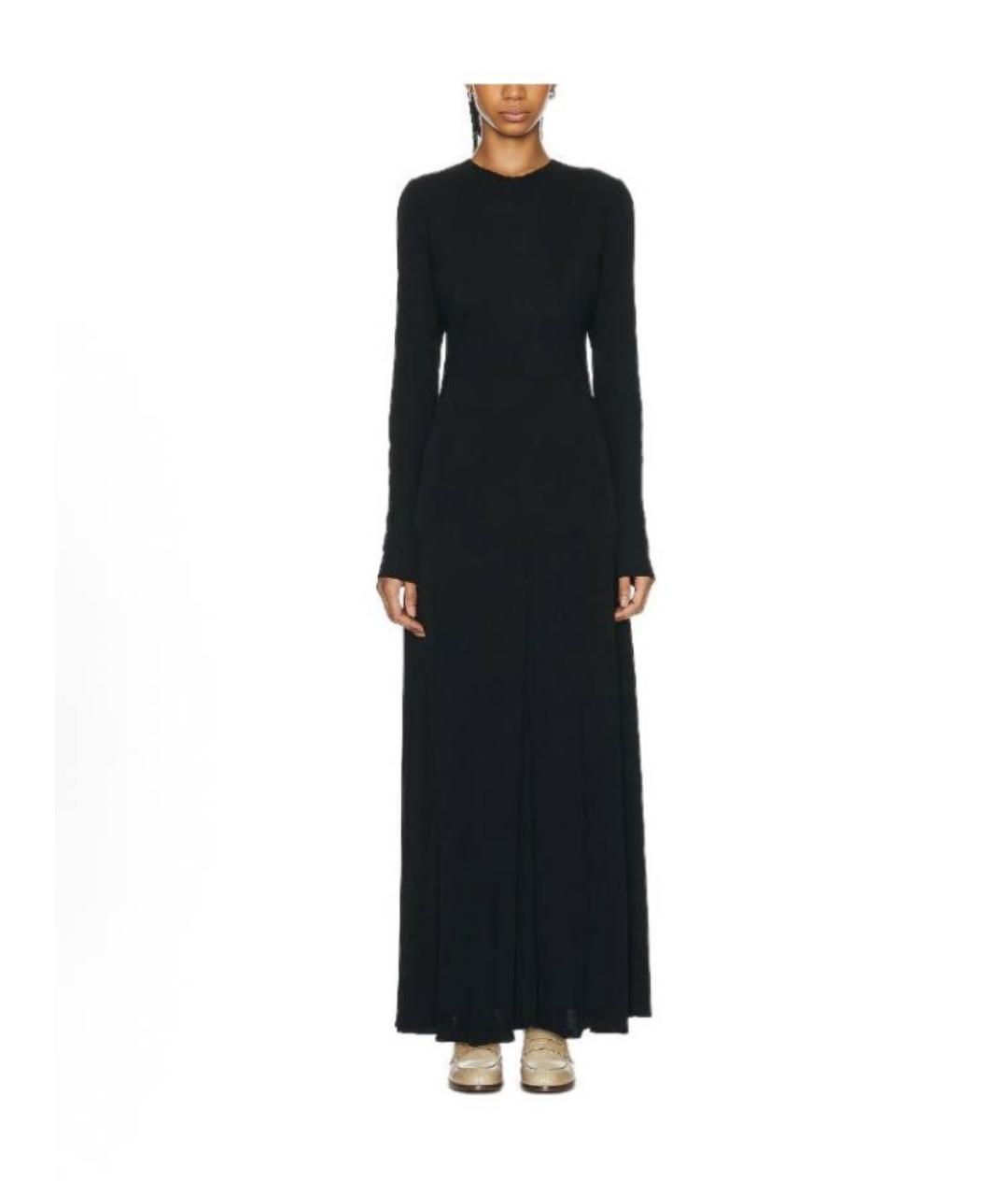 THE ROW Черное вискозное платье, фото 5