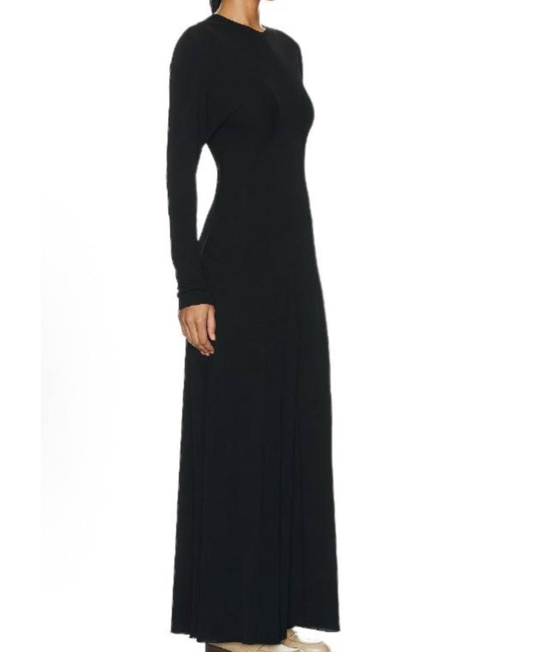 THE ROW Черное вискозное платье, фото 4