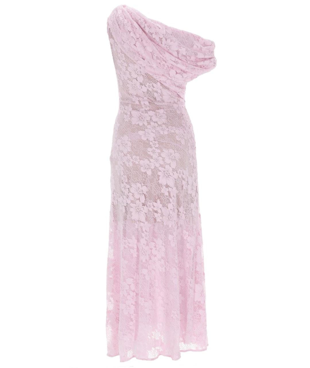 SELF-PORTRAIT Розовое полиамидовое повседневное платье, фото 2