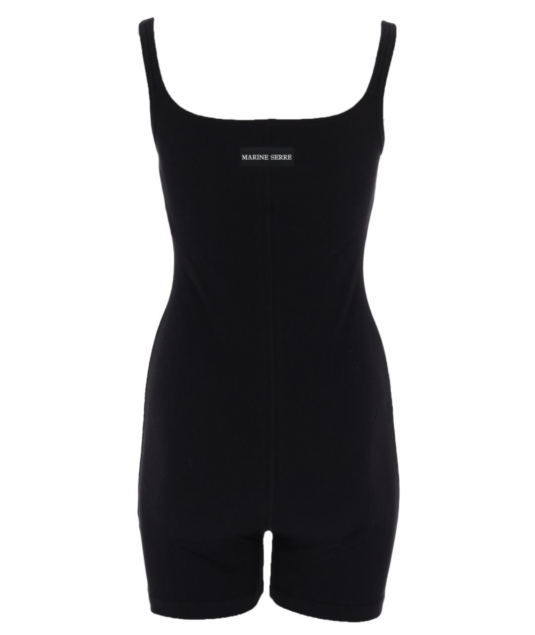MARINE SERRE Черный хлопковый комбинезон, фото 2