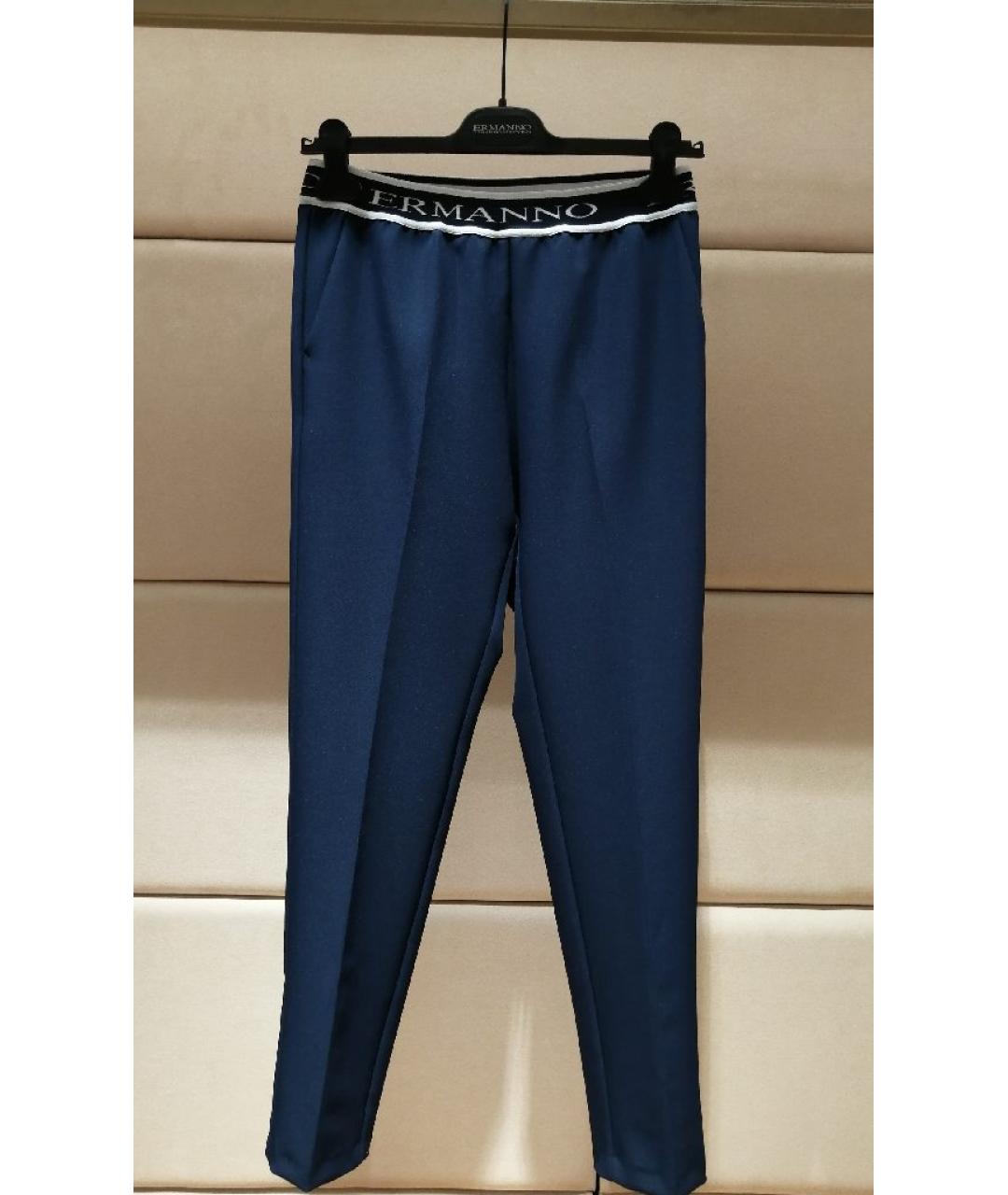 ERMANNO SCERVINO Темно-синие брюки узкие, фото 3