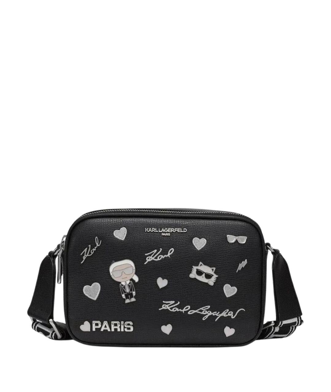KARL LAGERFELD Черная сумка через плечо, фото 1