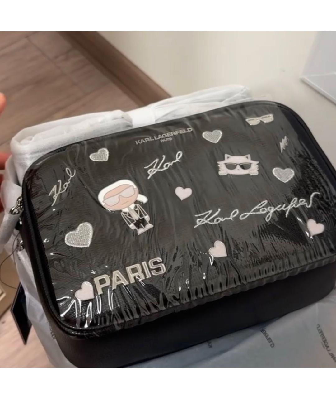 KARL LAGERFELD Черная сумка через плечо, фото 3