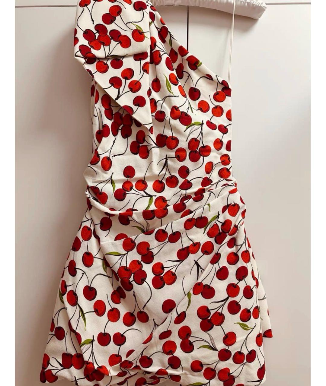 SAINT LAURENT Белое шелковое повседневное платье, фото 2