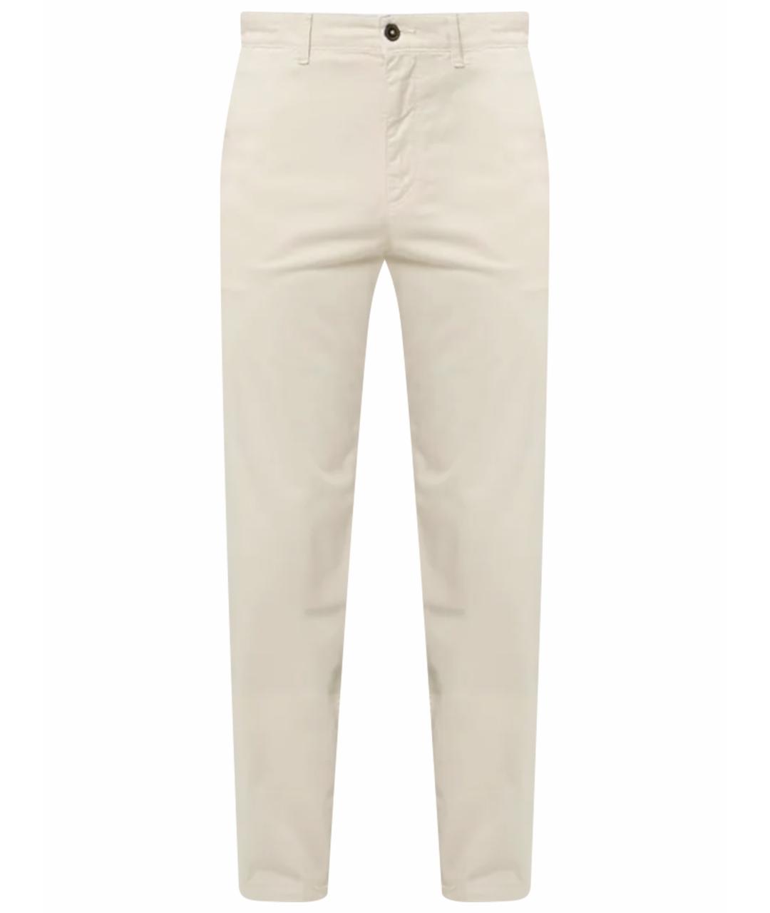 HUGO BOSS Бежевые хлопко-эластановые брюки чинос, фото 1