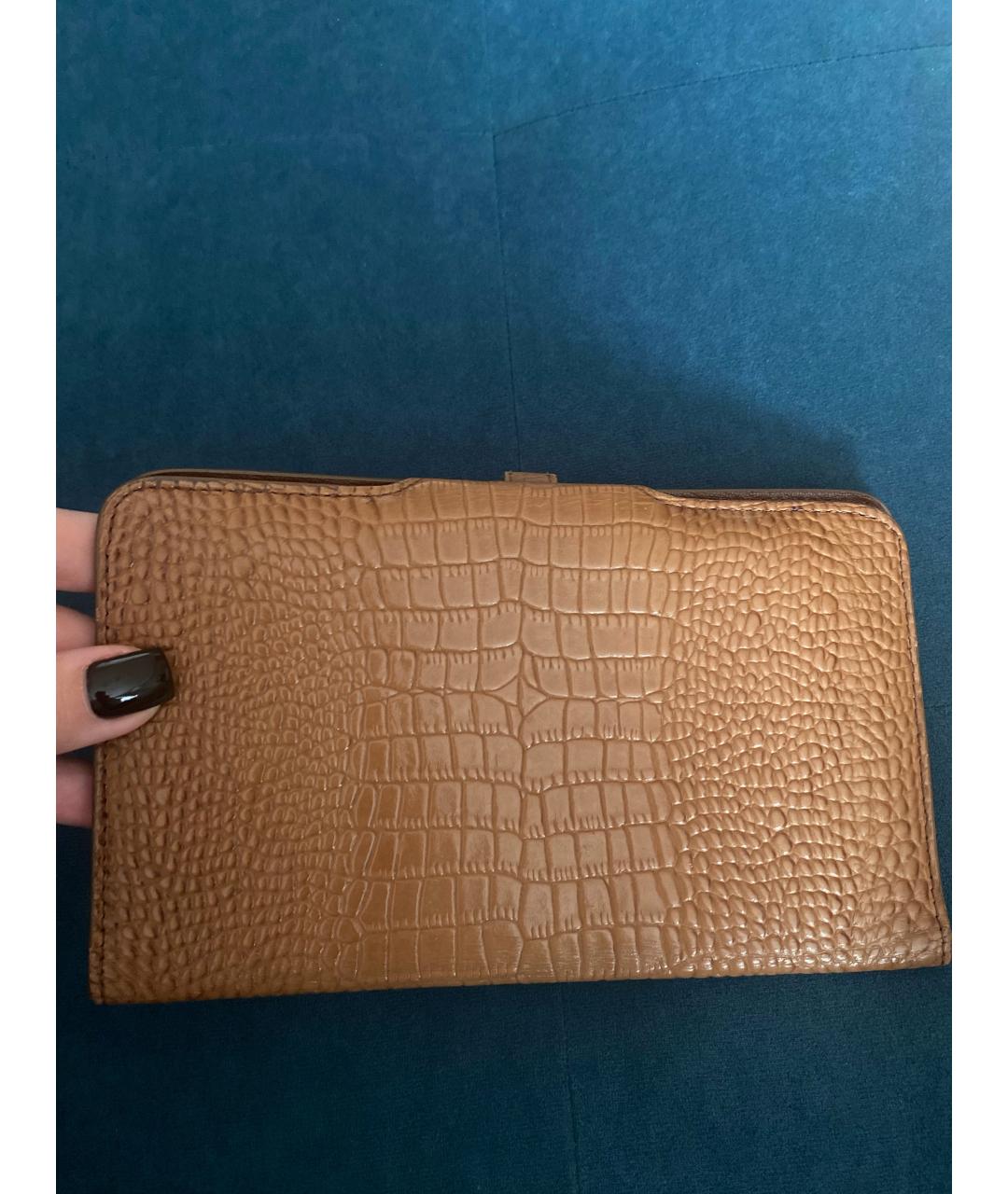 HERMES Коричневый кожаный кошелек, фото 3