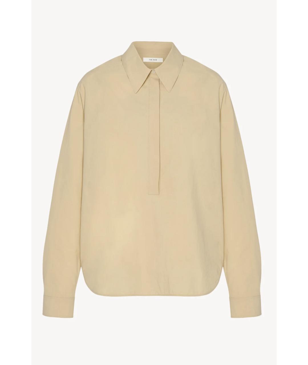 THE ROW Бежевая хлопковая рубашка, фото 4