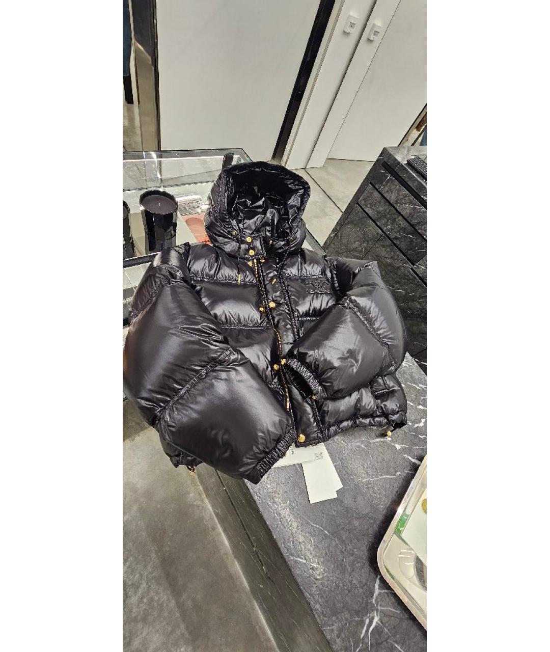 CELINE Черный полиэстеровый пуховик, фото 2
