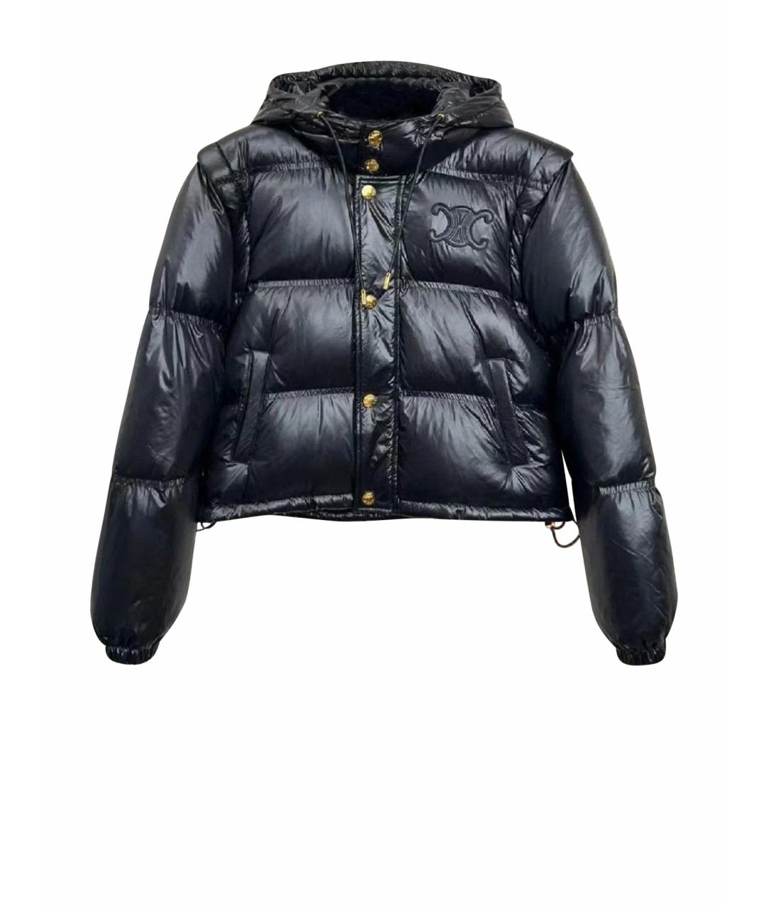 CELINE Черный полиэстеровый пуховик, фото 1