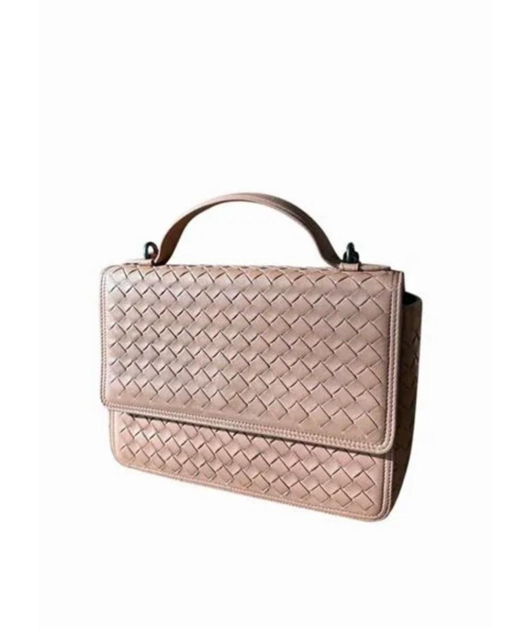 BOTTEGA VENETA Бежевая кожаная сумка через плечо, фото 5