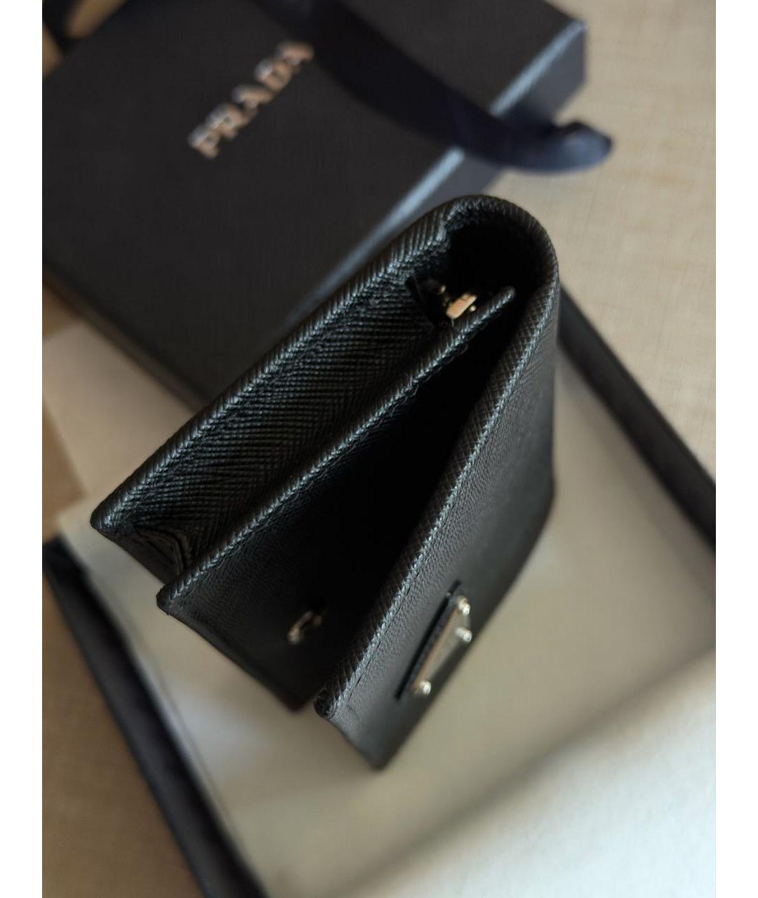 PRADA Черный кожаный кошелек, фото 6