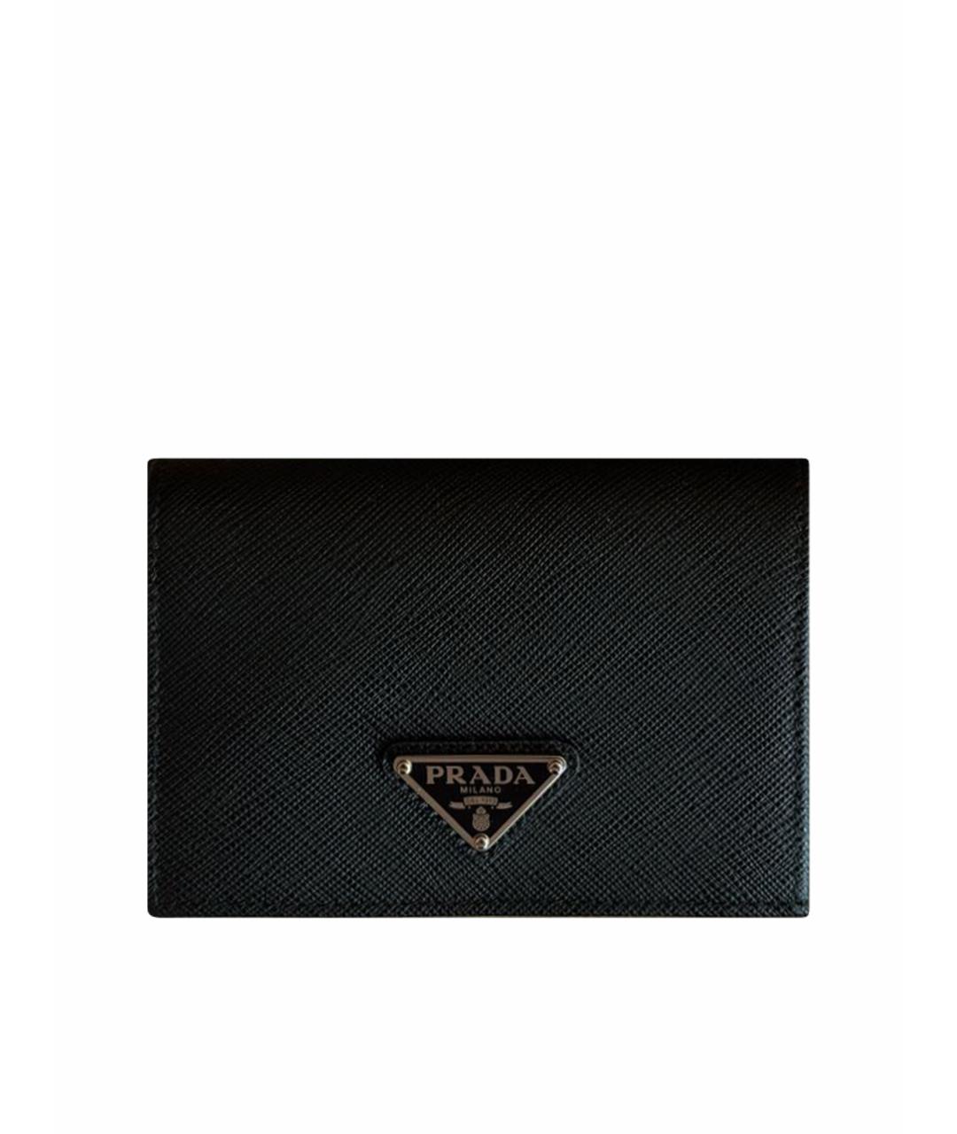 PRADA Черный кожаный кошелек, фото 1