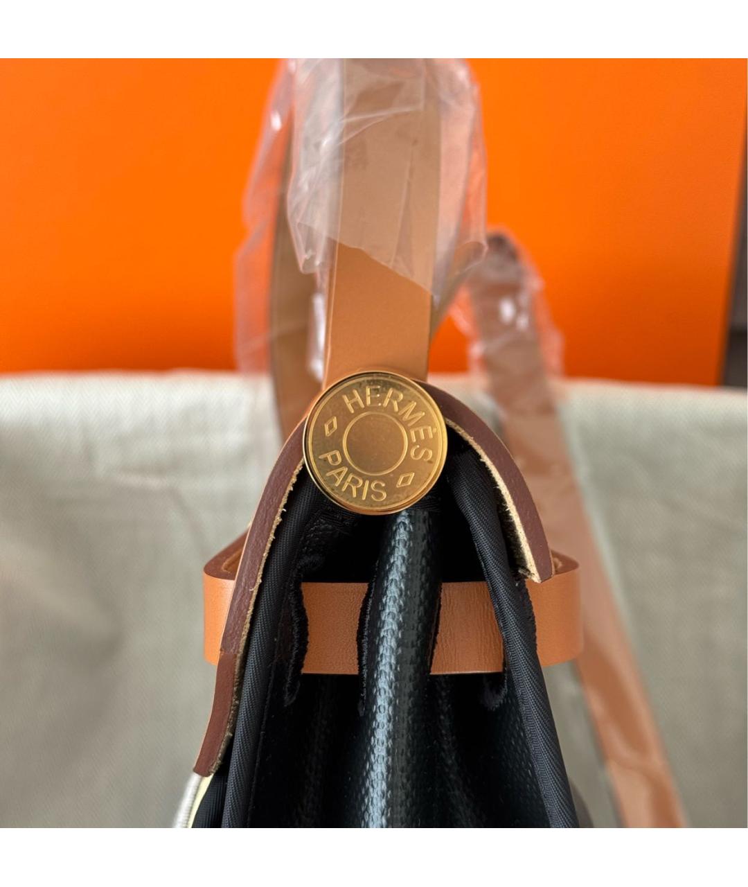 HERMES Черная кожаная сумка через плечо, фото 7