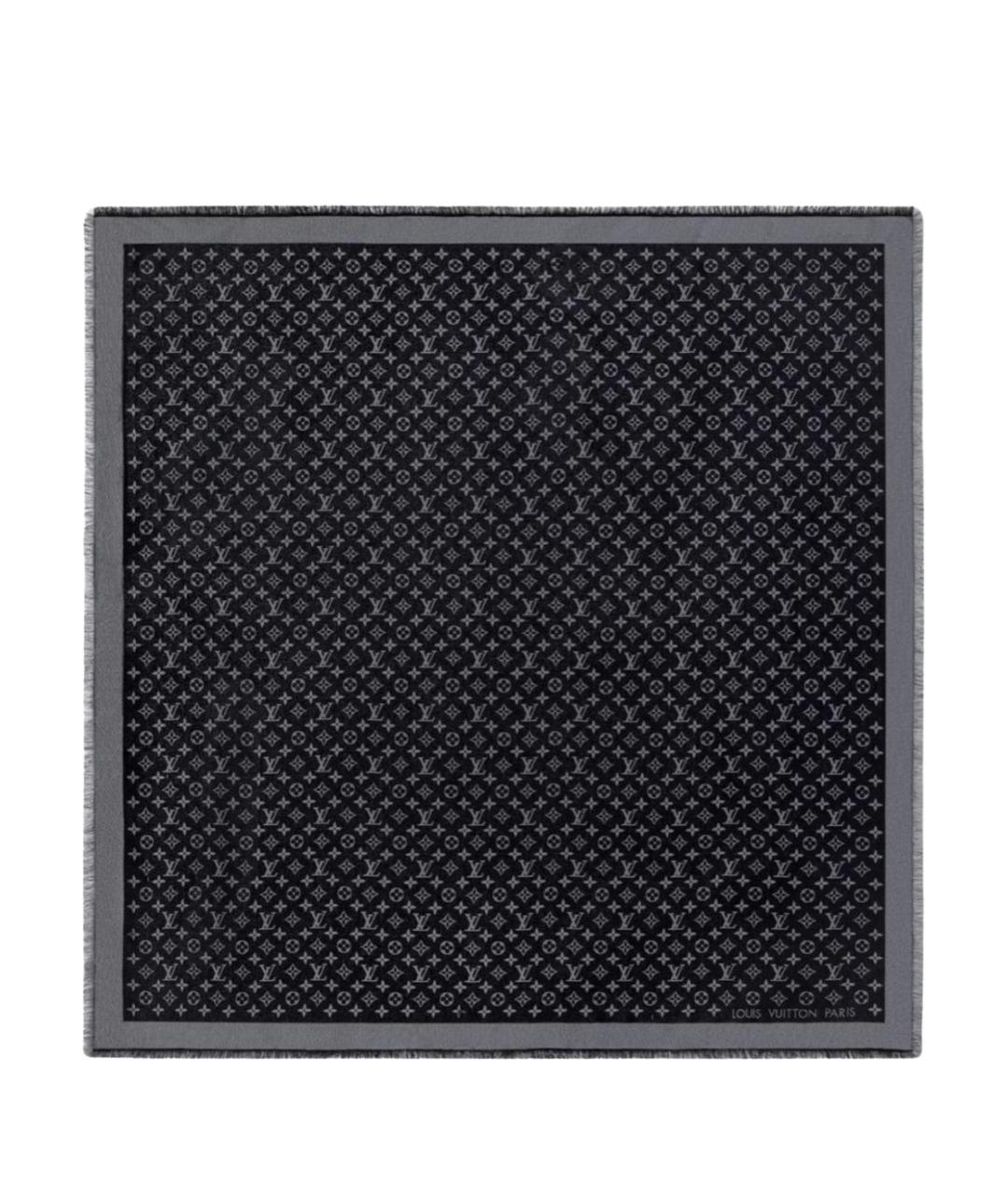 LOUIS VUITTON Серебрянный шелковый платок, фото 1