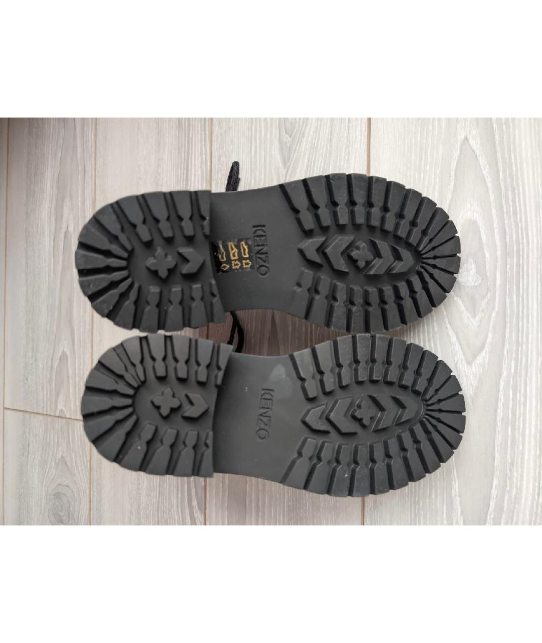 KENZO Бежевые кожаные ботинки, фото 7