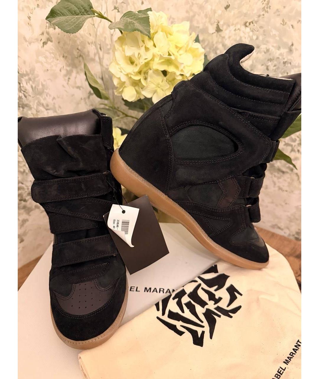 ISABEL MARANT Черные замшевые кроссовки, фото 3