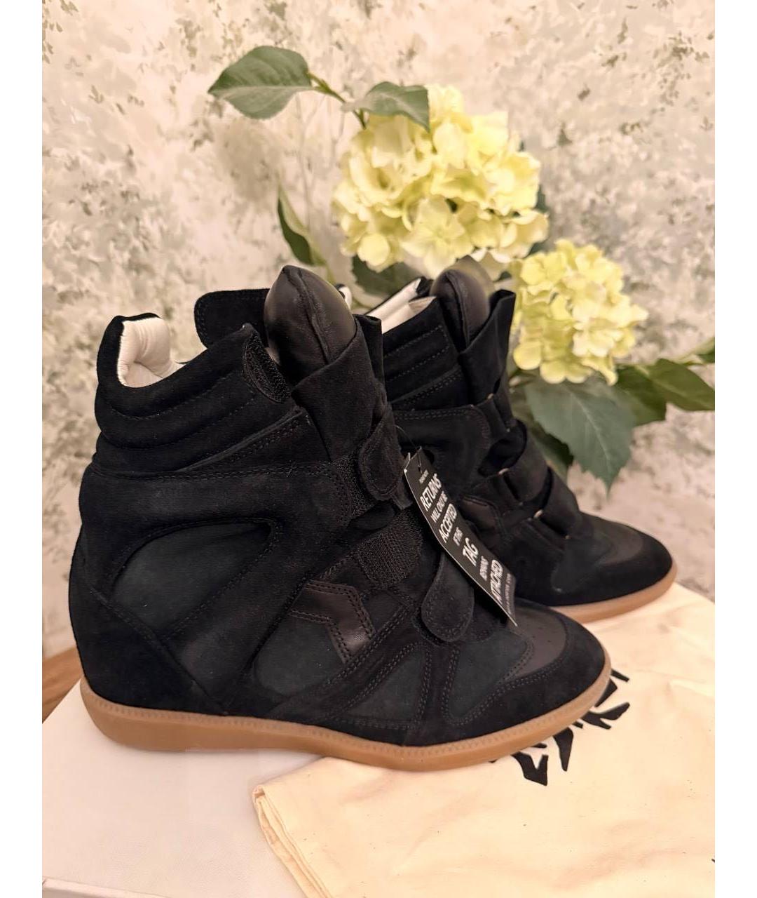 ISABEL MARANT Черные замшевые кроссовки, фото 5