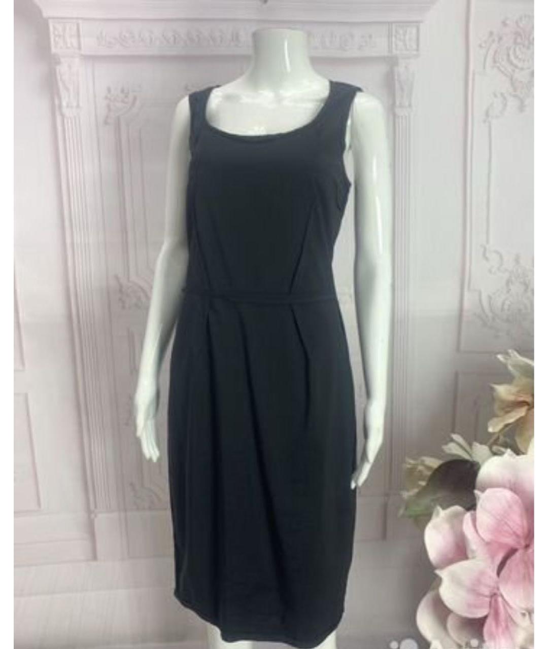 LIVIANA CONTI Черное хлопковое повседневное платье, фото 4