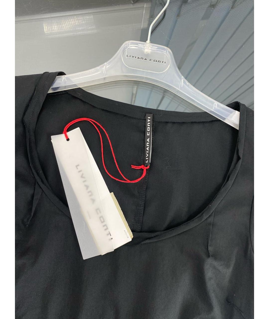 LIVIANA CONTI Черное хлопковое повседневное платье, фото 3