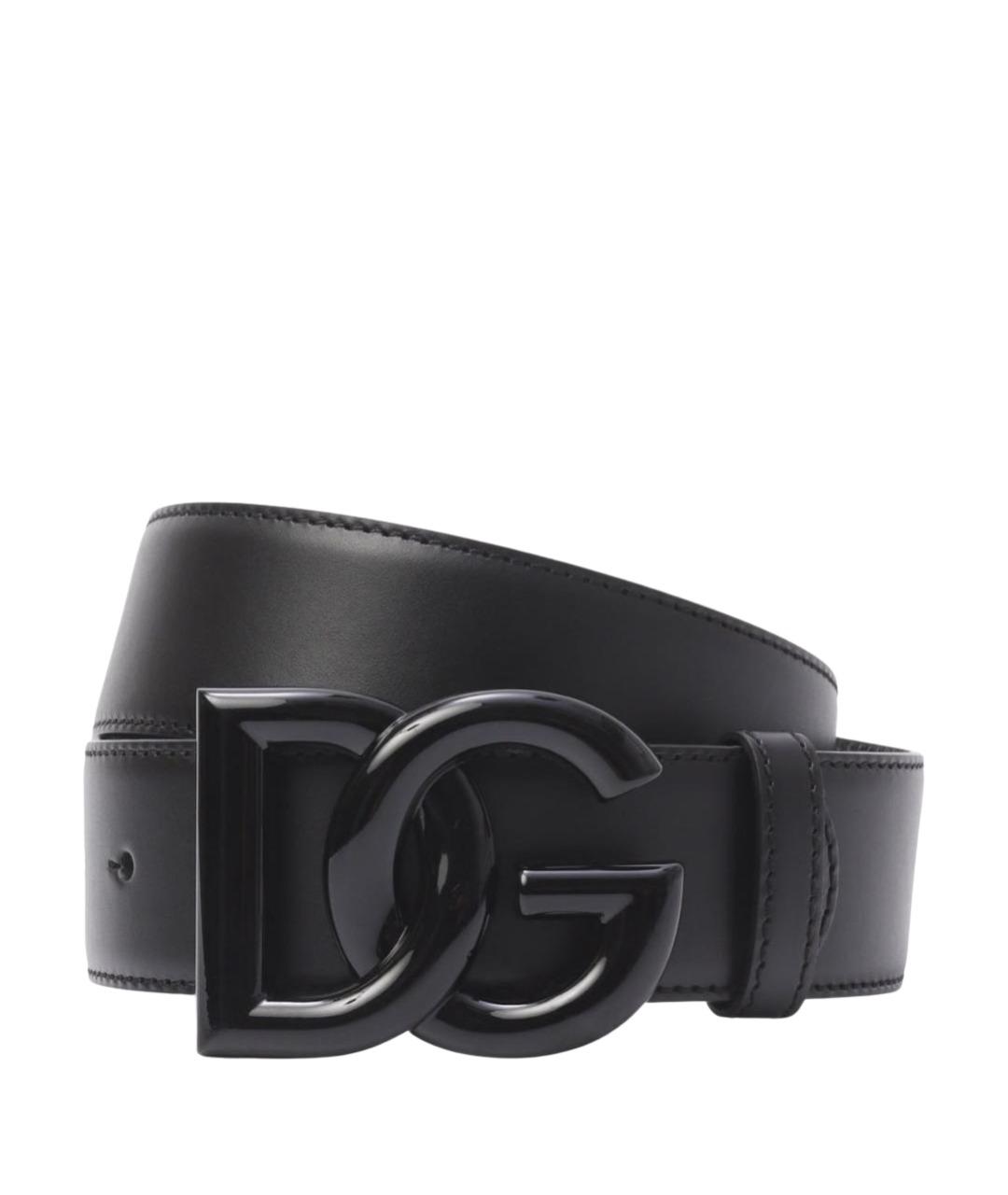 DOLCE&GABBANA Черный кожаный ремень, фото 1