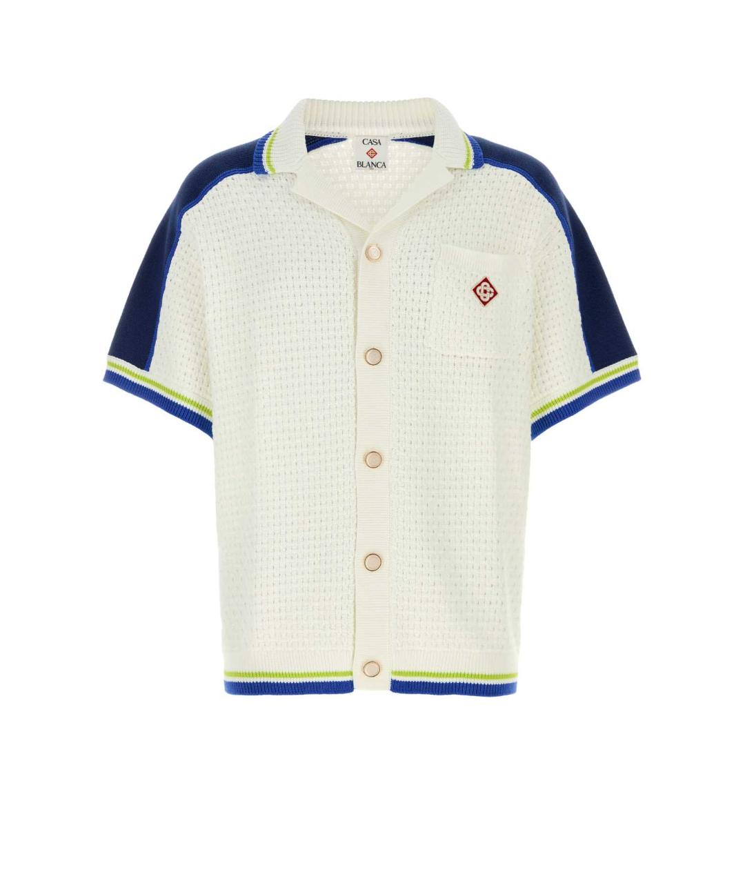 CASABLANCA Белая хлопко-полиэстеровая кэжуал рубашка, фото 1