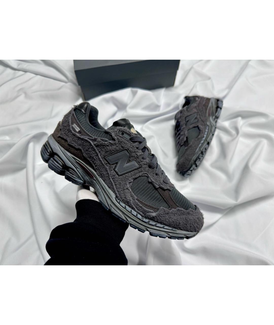 NEW BALANCE Черные замшевые низкие кроссовки / кеды, фото 2