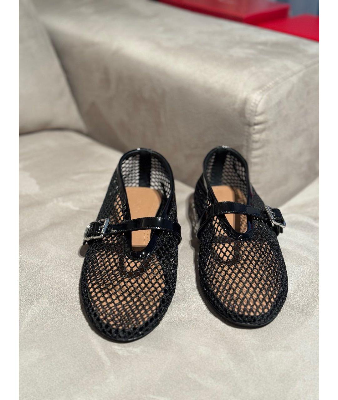 ALAIA Черные текстильные балетки, фото 6