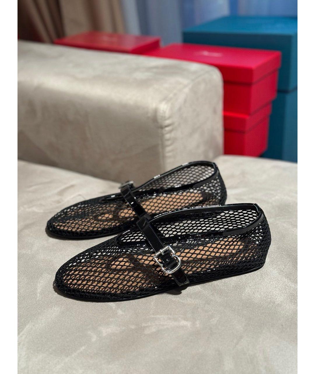 ALAIA Черные текстильные балетки, фото 4