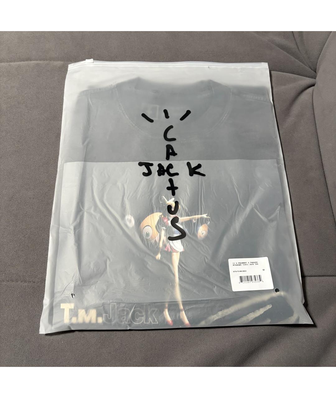 CACTUS JACK BY TRAVIS SCOTT Черная хлопковая футболка, фото 9