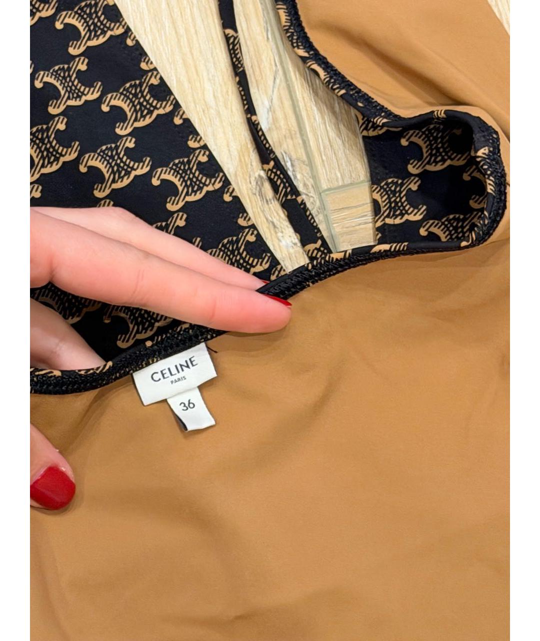 CELINE Коричневый купальник, фото 3