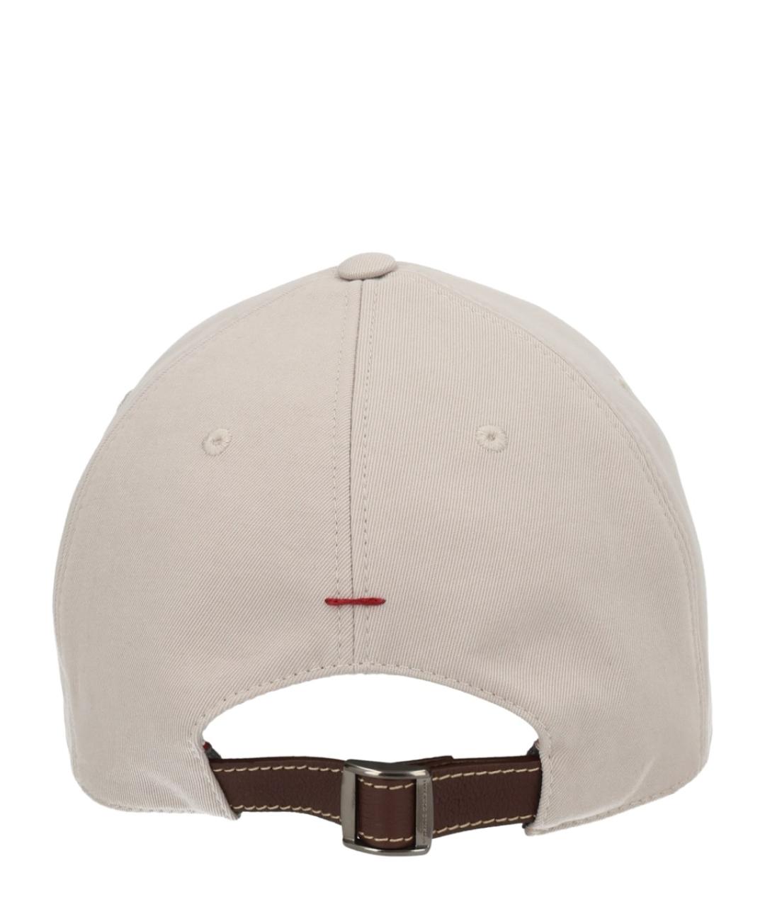 BRUNELLO CUCINELLI Бежевая хлопковая кепка/бейсболка, фото 3