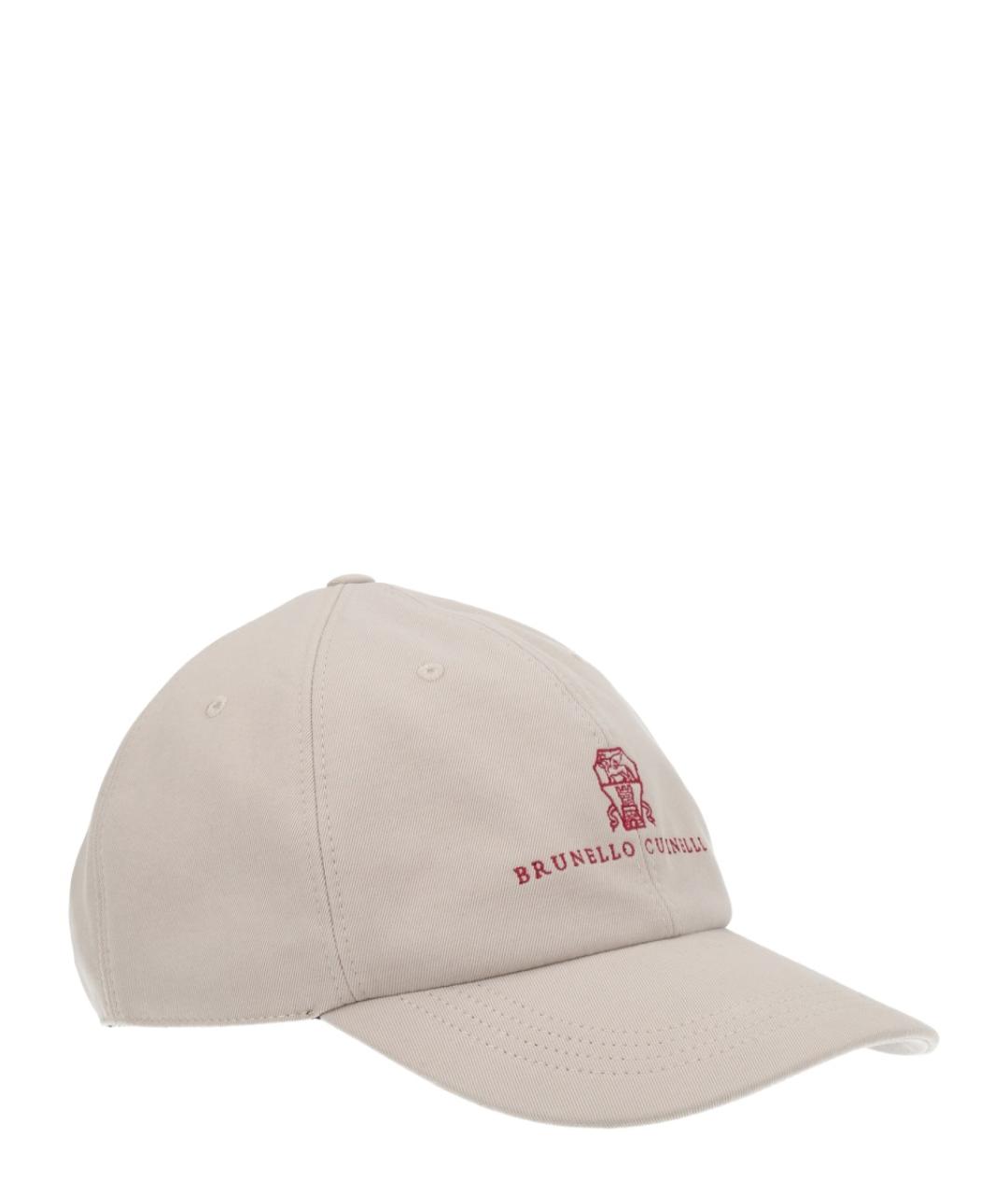 BRUNELLO CUCINELLI Бежевая хлопковая кепка/бейсболка, фото 1